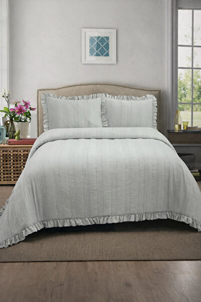 Onaltı Tekstil Çift Kişilik Yatak Örtüsü Takımı