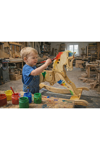 alsamonu Ahşap Sallanan At