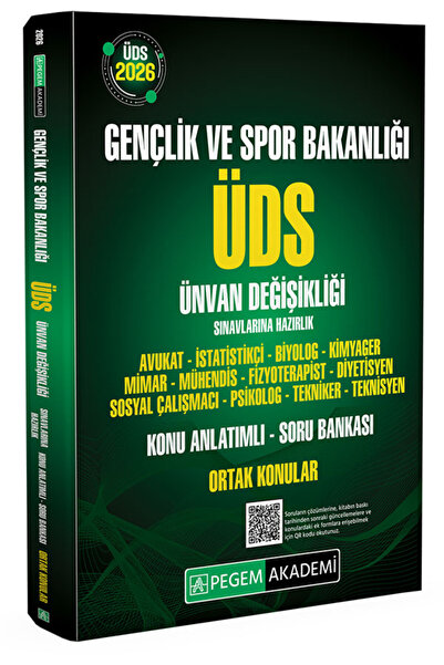 Pegem Akademi Yayıncılık 2026 ÜDS Gençlik ve Spor Bakanlığı Ünvan Değişikliği...
