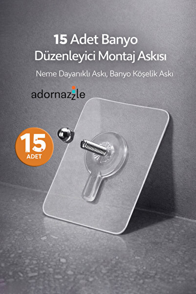 adornazzle 15 komada organizatora za kupatilo, montažni nosač, organizator ko...