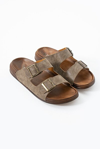 birrbazaar Men's Orthopedic Stitched Slip-On Slippers with Lightweight Flexib...