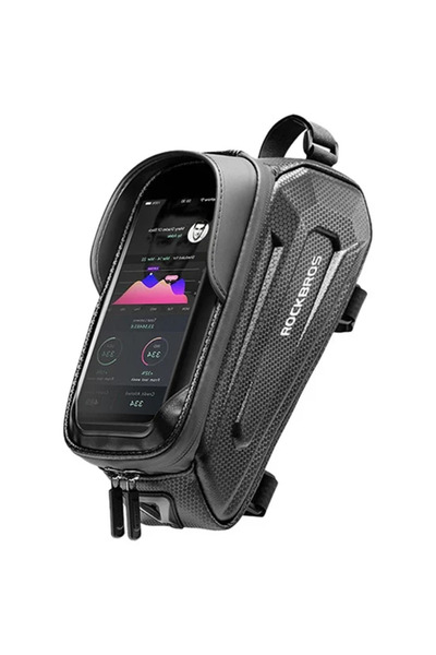 ROCKBROS B68-1 armored bicycle bag with phone cover 1.5l - black