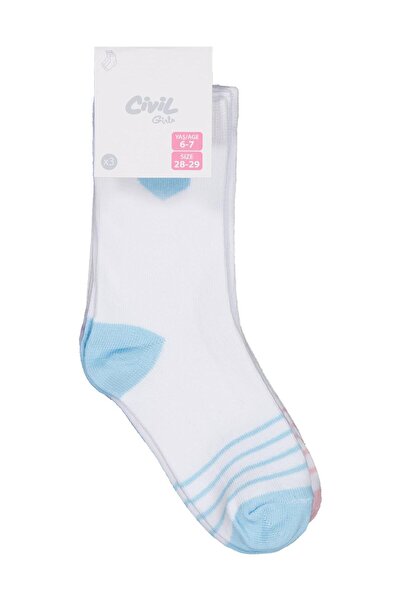 Civil Girls Чорапи за момичета Heart 3-Pack 2-12 години - Стандартни 2-3 години