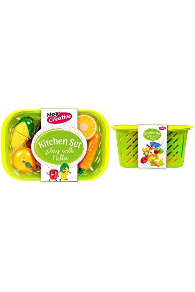 Mega Creative Kitchen set shopping basket, Nella with fruits and vegetables, ...