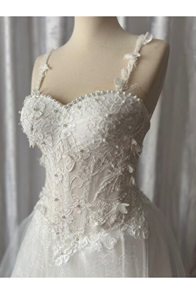 AYŞE KOÇYİĞİT Lez Lace Intensely Embroidered Wedding Dress – Elegant Series