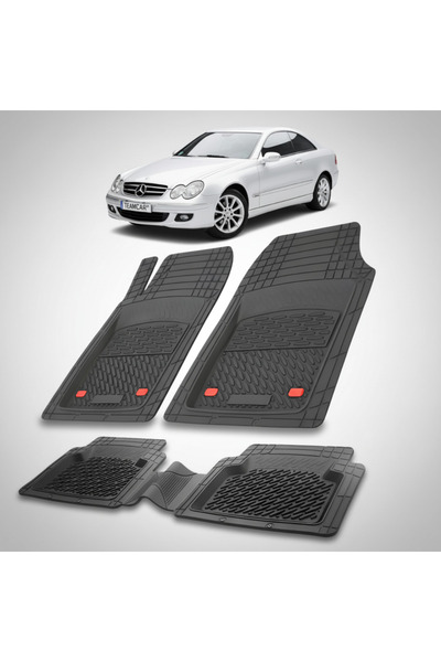 TEAMCAR Συμβατά πατάκια δαπέδου Mercedes-Benz CLK-Class S209 2002-2010 | Μαύρο