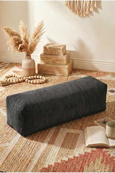Anadolu Dekoratif Minder Puf Premium Fitilli Kadife Yoga Pilates Destek Minde...
