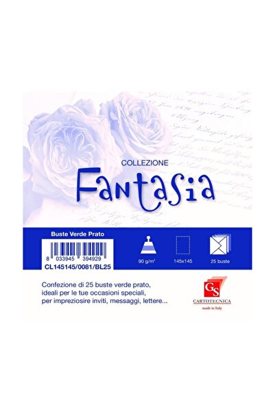 Colorarte Plic color pentru invitatie Fantasia, verde deschis, 90g/mp, 145x14...