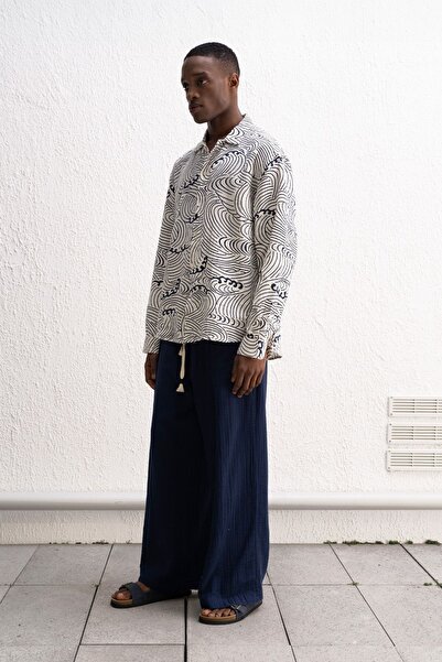 Hiccup Pantaloni largi din bumbac cu șnur GIEST