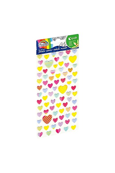 Fiorello Abtibilduri - inimioare, gumat, set 80 buc, diverse culori, Fiorello...