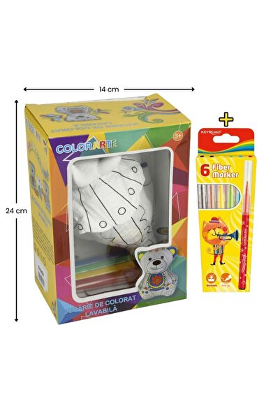 Colorarte Set Jucarie vatelina pentru colorat lavabila + Carioci Keyroad Wash...