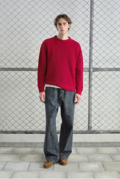 Hiccup GIESTO Comfort Fit Ribbed Crew Neck Sweater