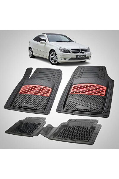 TEAMCAR Mercedes-Benz CLC-Class Compatible Floor Mats CL203 2008-2011 | Red