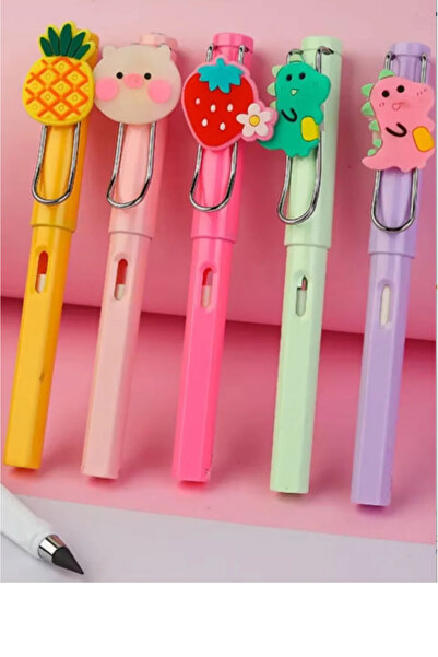 ÖZ KIRTASİYE Bitmeyen Sonsuz Figürlü Silgili Kalem Mürekkepsiz Yazı Çizim Esk...