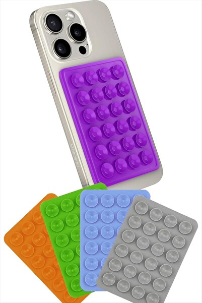 Bijuteri Net حامل هاتف سيليكون مع كوب الشفط