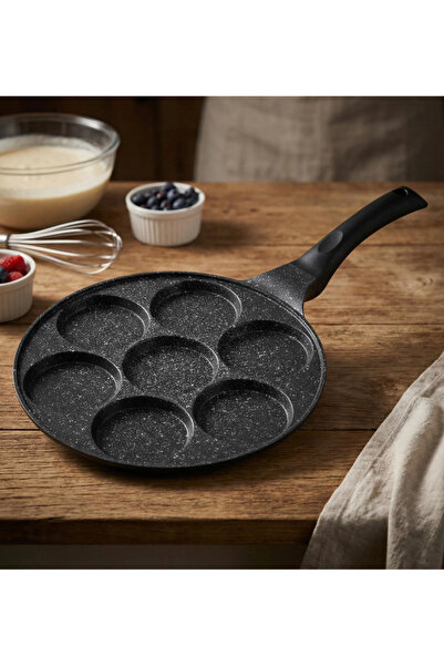 Bisbell Aluminium Pancake Maker 7 Pits, Non Stick Paniyaram Pan, Breakfast Ma...