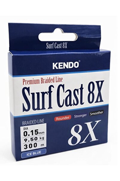 Kendo Surf Cast 8X Fıghting 300 μέτρα Πλεκτή Πετονιά (ICE BLUE) 0,10 χιλιοστά