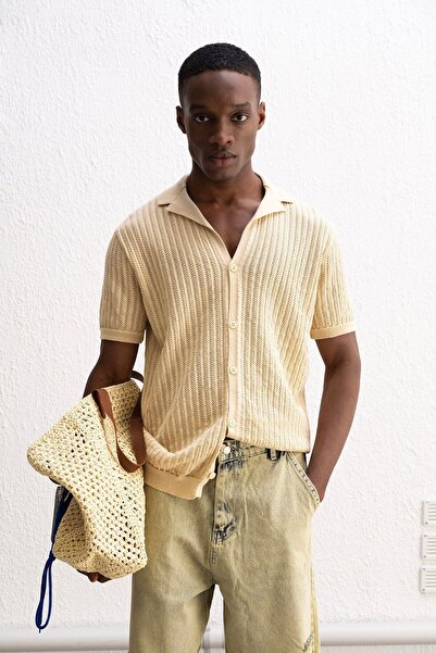 Hiccup GIESTO textured Cotton shirt with button closure