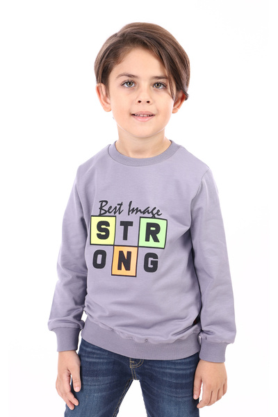 Toontoy Hanorac imprimat cu gât rotund Relax Fit pentru băieți - 2 fire