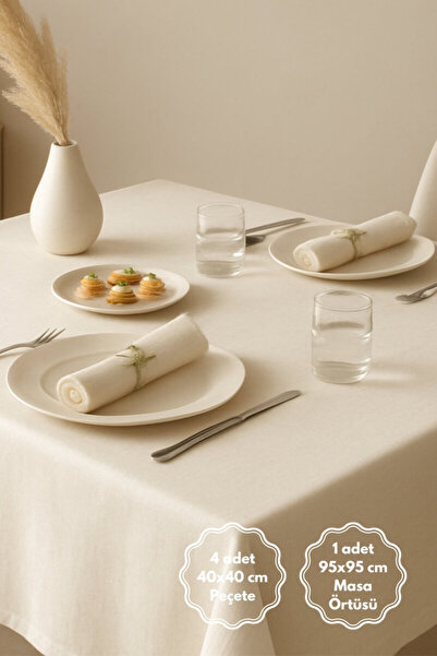 Bimotif طقم أدوات مائدة من الحرير العثماني مكون من 5 قطع (1 قطعة مفرش طاولة، ...