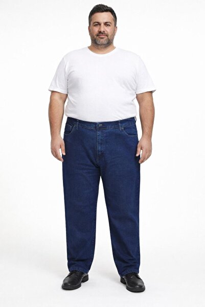 CLASSİCS MEN Regular Fit Lycra Plus Size Men's Jean Trousers 7374