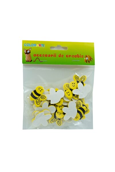 Colorarte Accesorii creatie - albina, sticker gumat, set 32 buc,