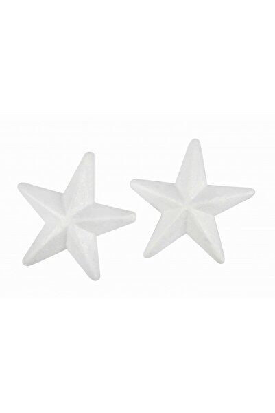 Colorarte Δημιουργικά αξεσουάρ - πολυστυρένιο - αστέρι, λευκό, 12cm, σετ 2 τε...