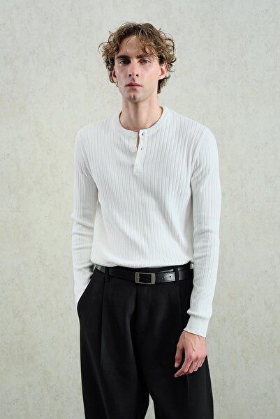 Hiccup Tricou GIESTO Slim Fit cu mânecă lungă și guler cu nasturi