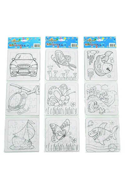 Colorarte Puzzle carton 3in1 16 piese de colorat, diverse modele, E-008, 3+ ani