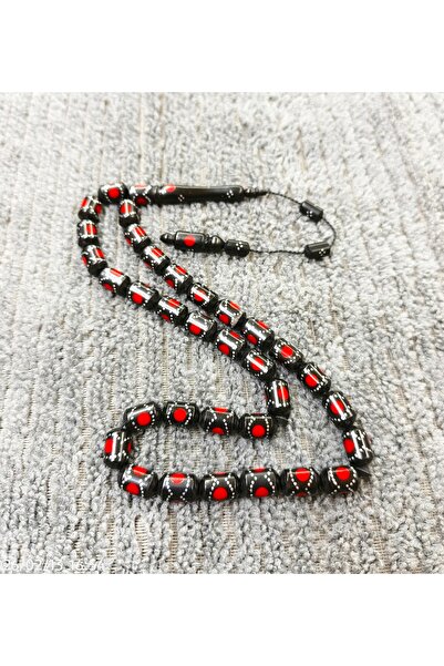 İnan Tesbih Gemstone and Brass Embellished Capsule Cut Kuka Prayer Beads