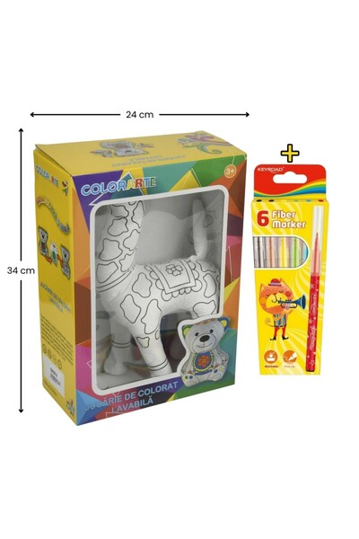 Colorarte Set Jucarie vatelina pentru colorat lavabila + Carioci Keyroad Wash...