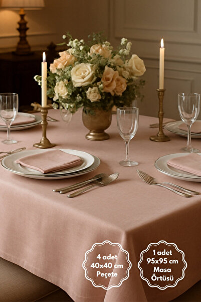 Bimotif طقم أدوات مائدة من الحرير العثماني مكون من 5 قطع (1 قطعة مفرش طاولة، ...