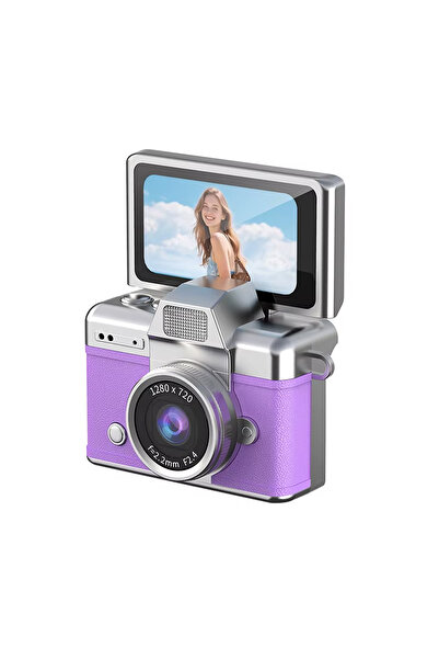 TECHNOMEN Retro Tarzı Dijital Kamera Yüksek Çözünürlüklü Mini Vlog Kamerası 1...