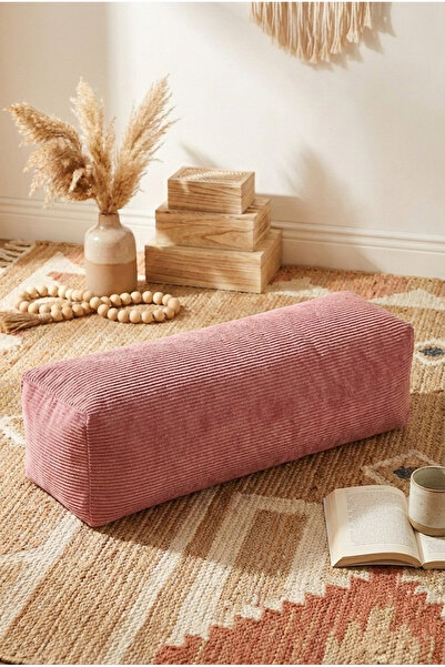 Anadolu Dekoratif Minder Puf Premium Fitilli Kadife Yoga Pilates Destek Minde...