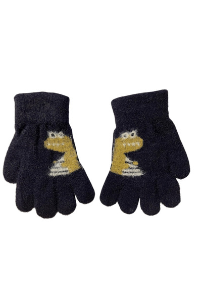 LİNOTTİ Children's Gloves for Ages 2-4 – Cute Dino Pattern