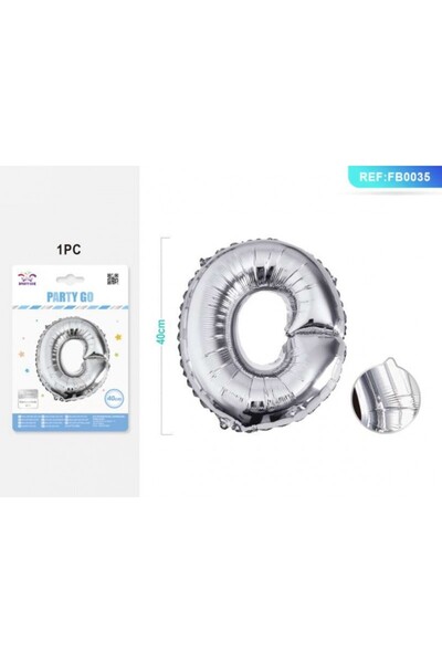 MC Micostore Balon din folie PartyGo litera O, 40cm, argintiu, 405206 / FB0035