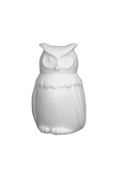 Colorarte Accesorii creatie - polistiren HD - bufnita, alb, 11x15x9.5cm,