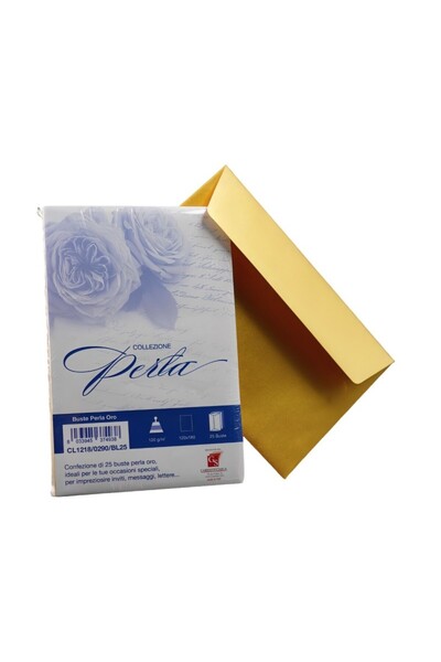 Colorarte Plic color pentru invitatie Perla, auriu perlat, 120g/mp, 120x180mm...