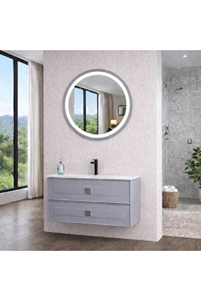 Gold Ban-yom LUGANO 80 GRİ MDF Banyo Mobilyası Seti