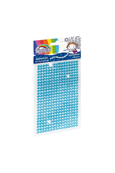 Fiorello Accesorii creatie - diamante plastic, bleu, 4mm, autoadezive, bliste...