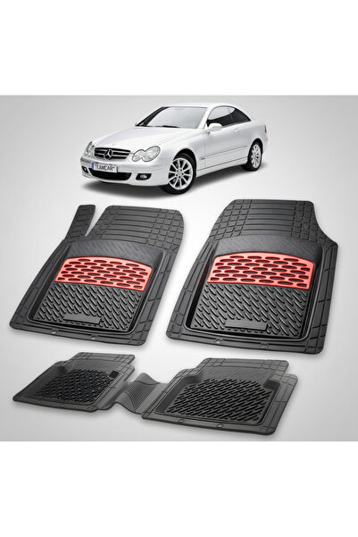 TEAMCAR Mercedes-Benz CLK-Class Compatible Floor Mats S209 2002-2010 | Red
