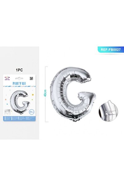 MC Micostore Balon din folie PartyGo litera G, 40cm, argintiu, FB0027