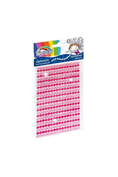 Fiorello Accesorii creatie - diamante plastic, roz, rosu, 4mm, autoadezive, b...