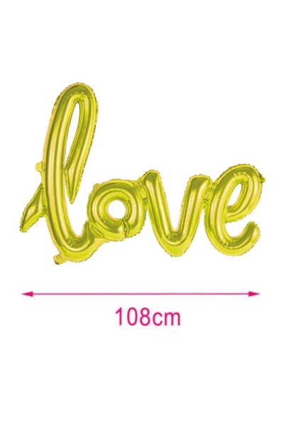 MC Micostore Balon din folie PartyGo Love, 108cm, auriu, 410545 / FB0522