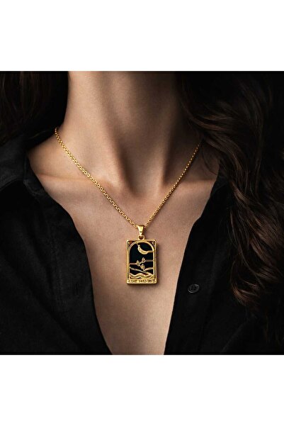 Gold Kaplama Tarot Figürlü Kolye