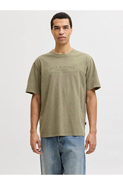 Jack & Jones Jack Jones Jprbluaıden Ss Tee Men's Khaki Tshirt 12293014-03