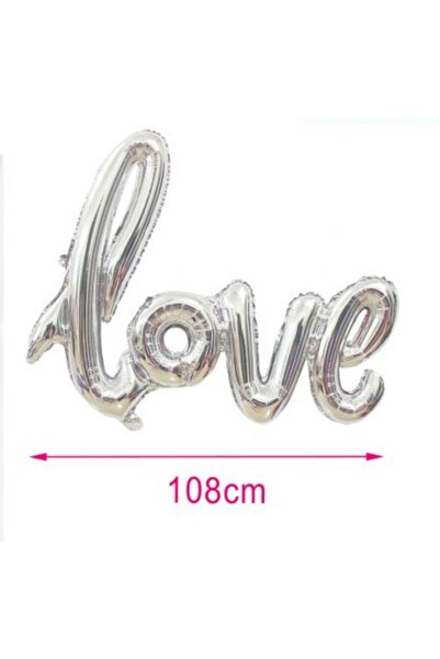 MC Micostore Фолиев балон PartyGo Love, 108 см, сребрист, 410546 / FB0523