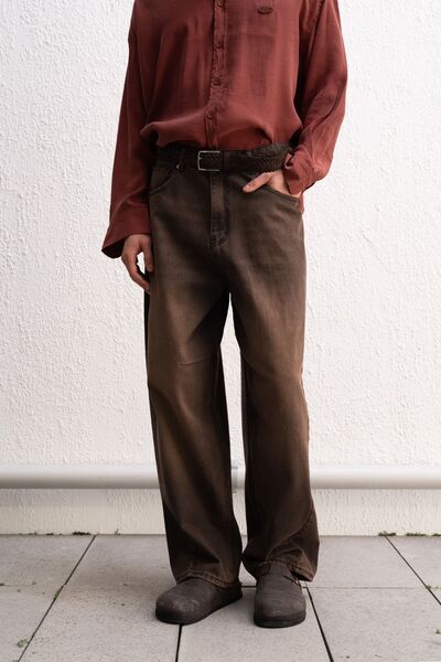 Hiccup Pantaloni din denim GIESTO Baggy Fit cu buzunare