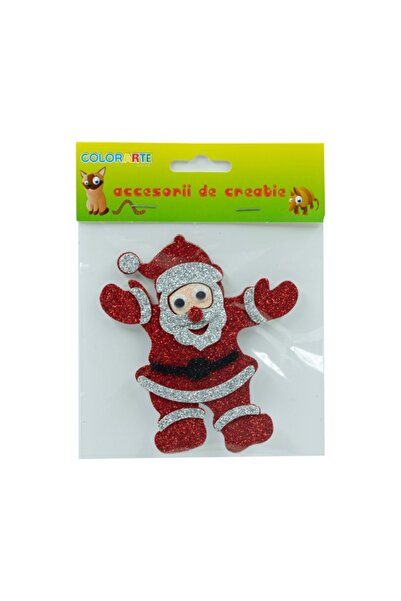 Colorarte Creative accessories Santa Claus, gummed sticker with glitter, 12cm,