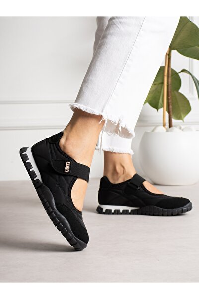 ALEMDAR AYAKKABI Sarto Black Velcro Women's Sneakers